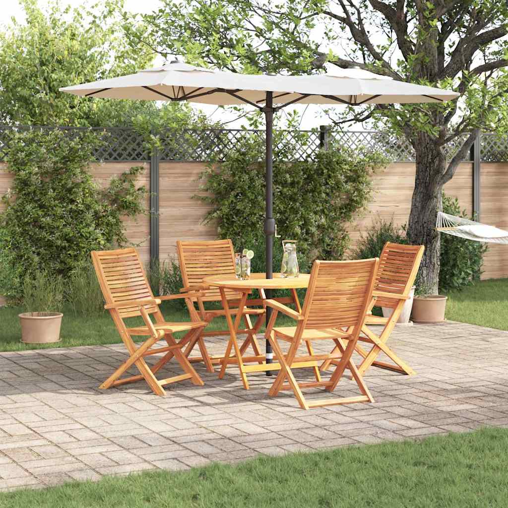 Tuin eettafelset 5 pcs Bruin Massief Acaciahout is nu te koop bij PeponiXL, paradijselijk wonen!