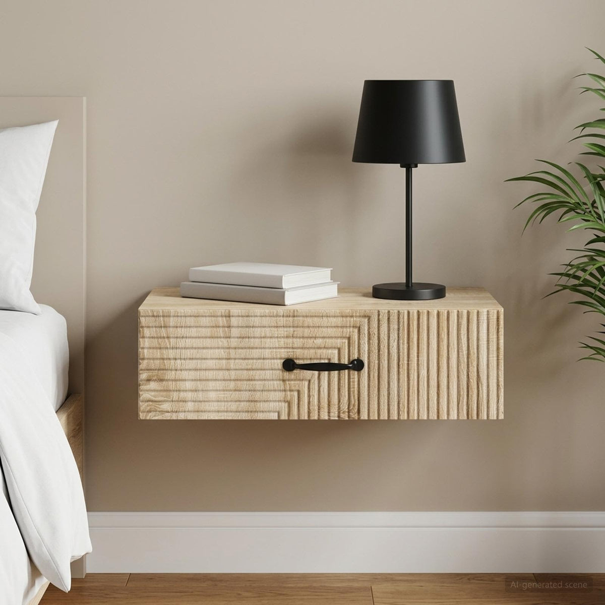 Wandmontage Zijtafel Sonoma Eiken 59 x 34,5 x 17 cm is nu te koop bij PeponiXL, paradijselijk wonen!