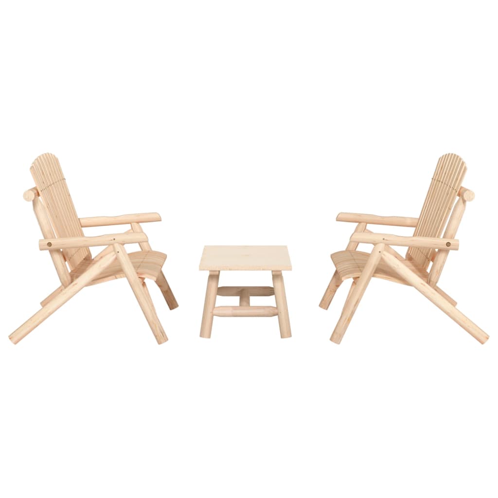 3-delige Loungeset massief vurenhout is nu te koop bij PeponiXL, paradijselijk wonen!