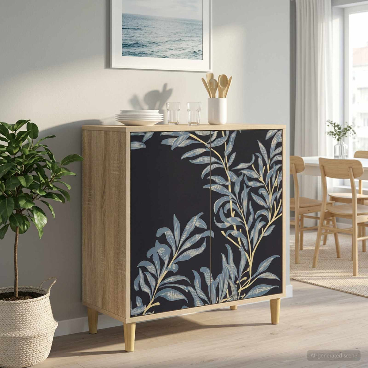Dressoir DOKKUM Sonoma 69 x 33 x 75 cm Bewerkt hout is nu te koop bij PeponiXL, paradijselijk wonen!