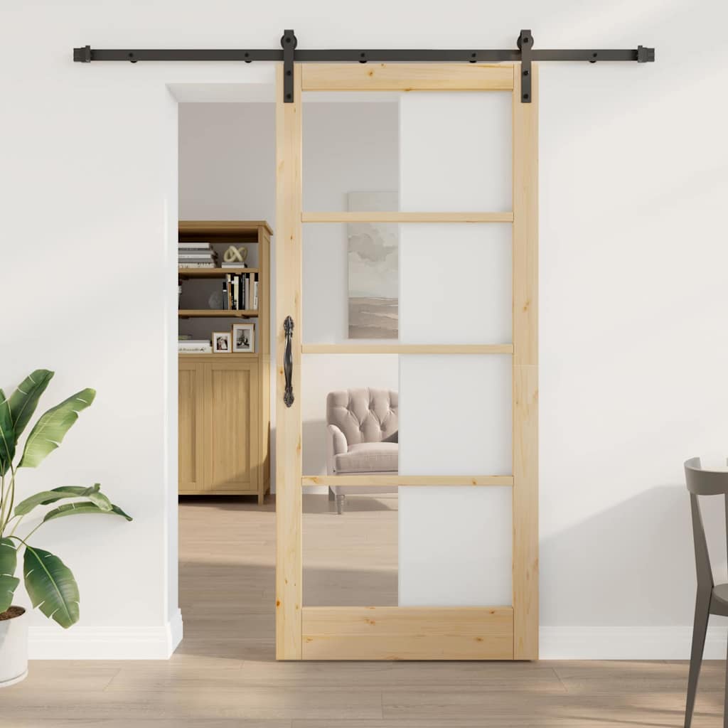 Schuifdeur ORKDAL Natuurlijk en Zwart 93 x 211 cm is nu te koop bij PeponiXL, paradijselijk wonen!