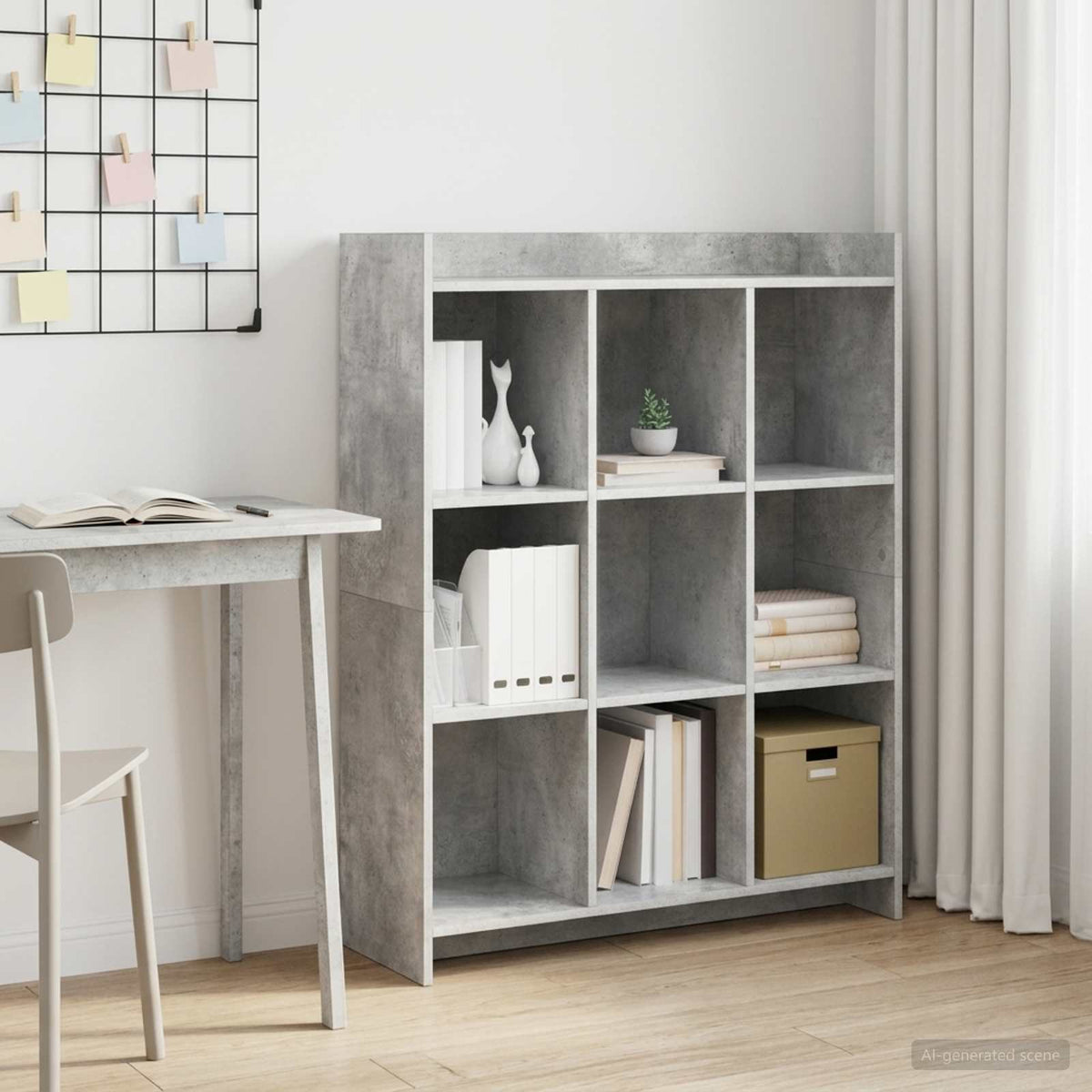 Boekenkast Concerte Grijs 87,5 x 30 x 111 cm Bewerkt hout is nu te koop bij PeponiXL, paradijselijk wonen!