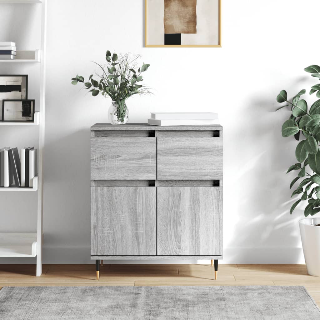 Dressoir 60x35x70 cm bewerkt hout grijs sonoma eikenkleurig is nu te koop bij PeponiXL, paradijselijk wonen!