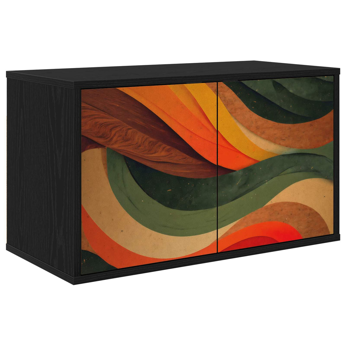Wandgemonteerd tv-meubel BONN 69 x 33 x 40 cm Zwart eiken is nu te koop bij PeponiXL, paradijselijk wonen!