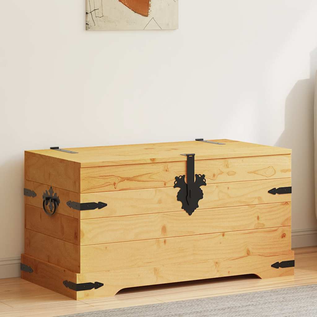 Opbergkist Mexicaans grenenhout Corona-stijl 91x49,5x47 cm is nu te koop bij PeponiXL, paradijselijk wonen!