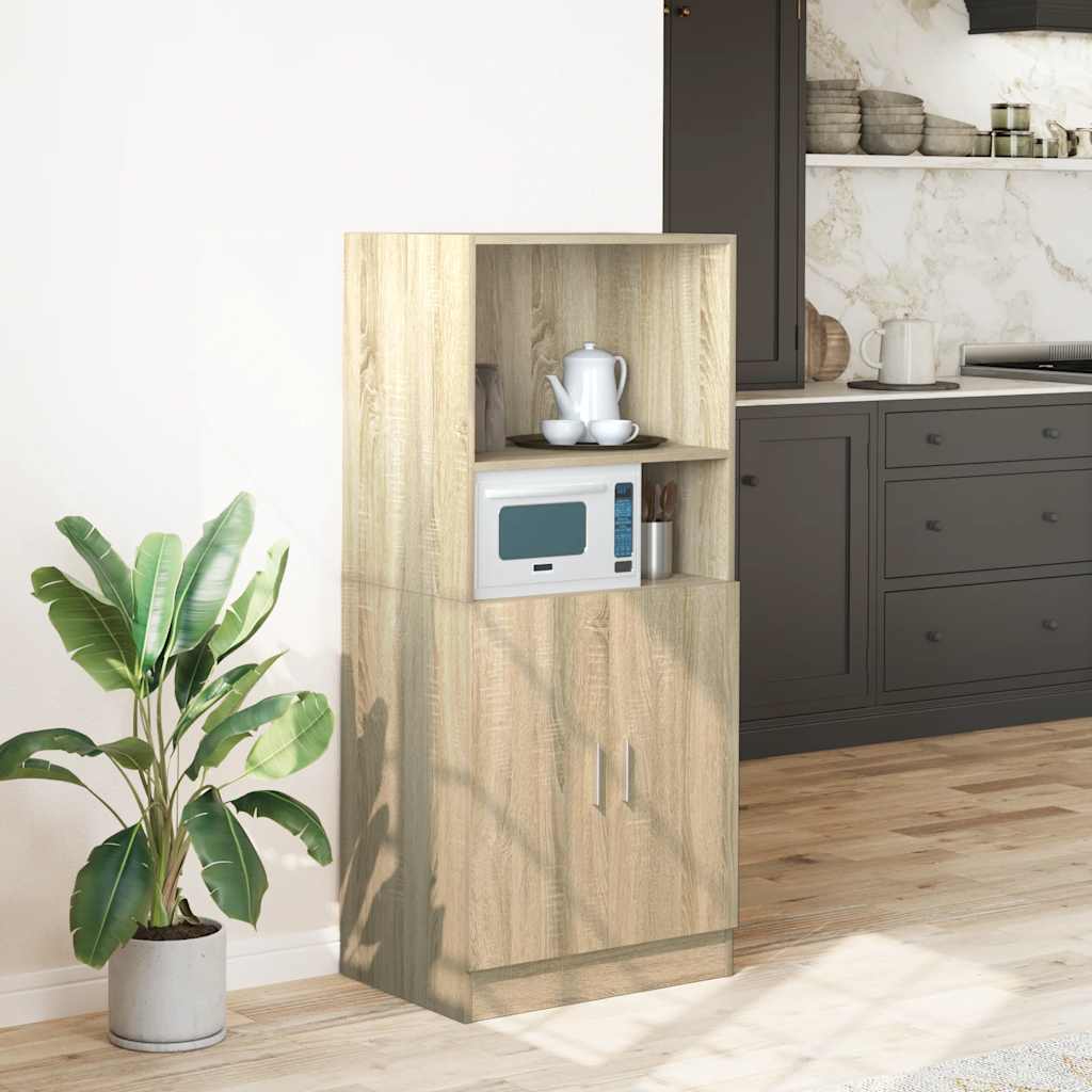 Keukenkast 57x41,5x131,5 cm bewerkt hout sonoma eikenkleurig is nu te koop bij PeponiXL, paradijselijk wonen!