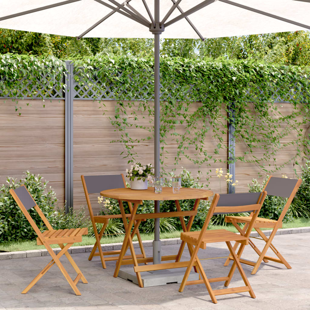 5-delige Tuinset massief hout en stof antracietkleurig is nu te koop bij PeponiXL, paradijselijk wonen!