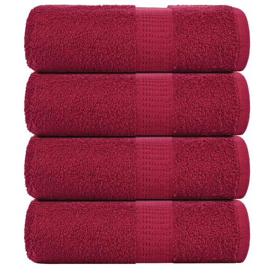 Washandjes FROGN 4 st 30x30 cm 360 g/m² bordeaux is nu te koop bij PeponiXL, paradijselijk wonen!