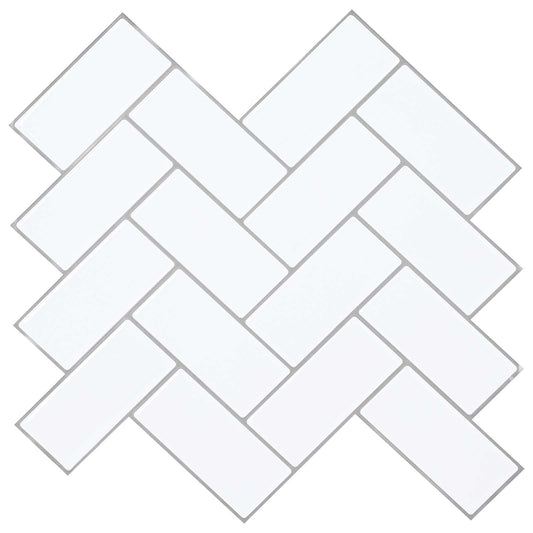 Haringbeen Tegel 50 pcs Wit Grijs 30 x 30 cm is nu te koop bij PeponiXL, paradijselijk wonen!