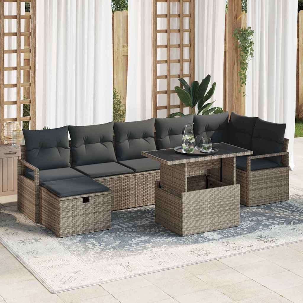 Tuin Sofa Set 8 st poly rattan is nu te koop bij PeponiXL, paradijselijk wonen!