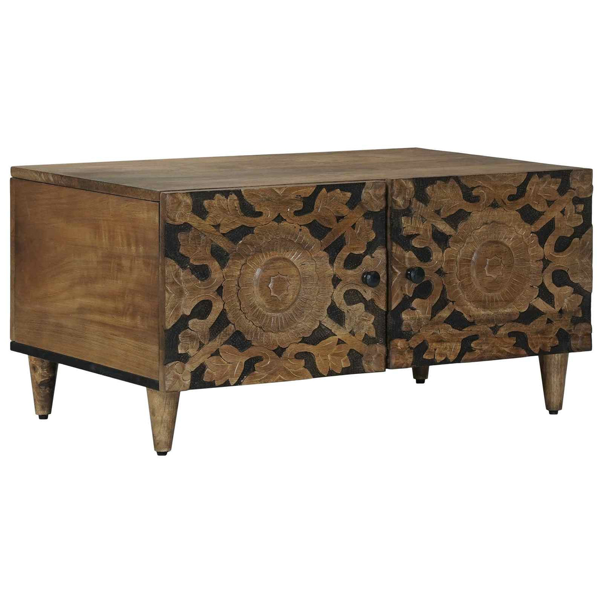 Salontafel Bruin 80 x 50 x 40 cm Massief Mango Hout is nu te koop bij PeponiXL, paradijselijk wonen!