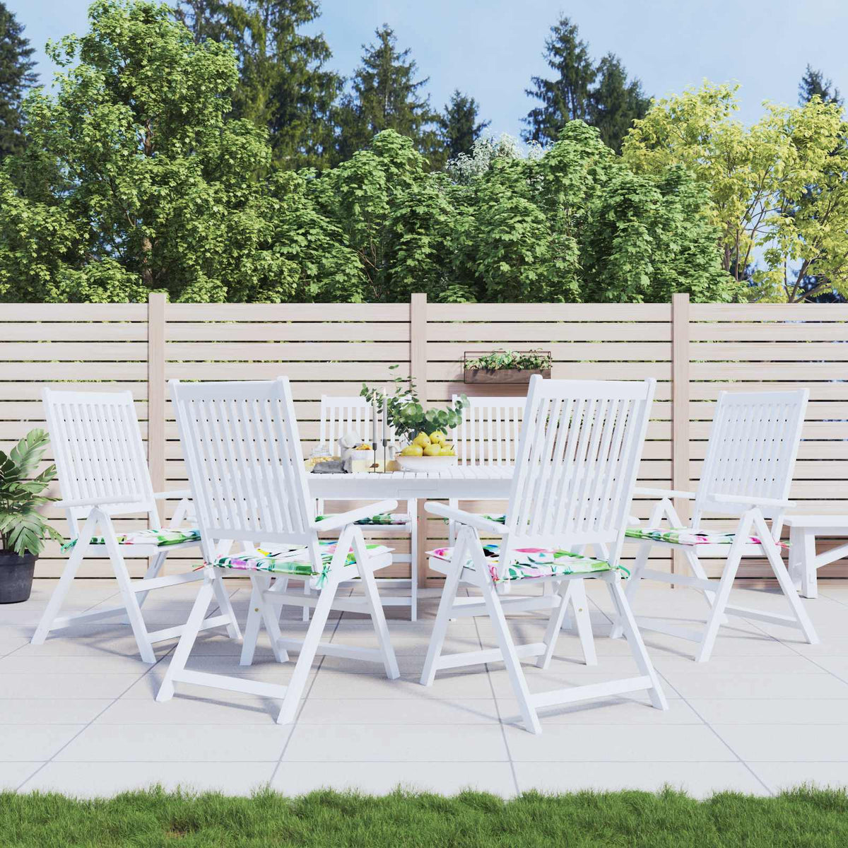 Stoelkussens 6 pcs Multikleur 50 x 50 x 4 cm Oxford Stof is nu te koop bij PeponiXL, paradijselijk wonen!