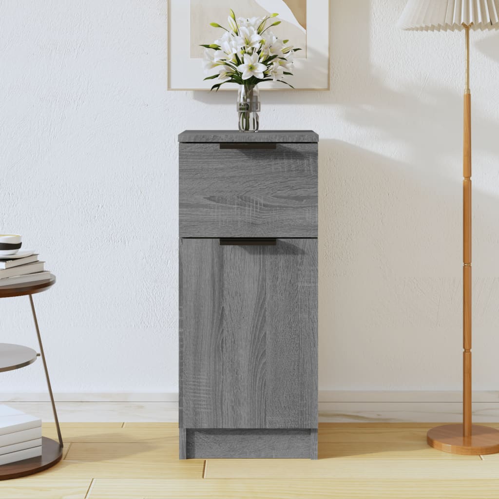 Dressoir 30x30x70 cm bewerkt hout grijs sonoma eikenkleurig is nu te koop bij PeponiXL, paradijselijk wonen!