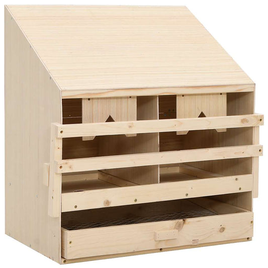 Kippenlegkast 2 compartimenten 63x40x65 cm massief grenenhout is nu te koop bij PeponiXL, paradijselijk wonen!