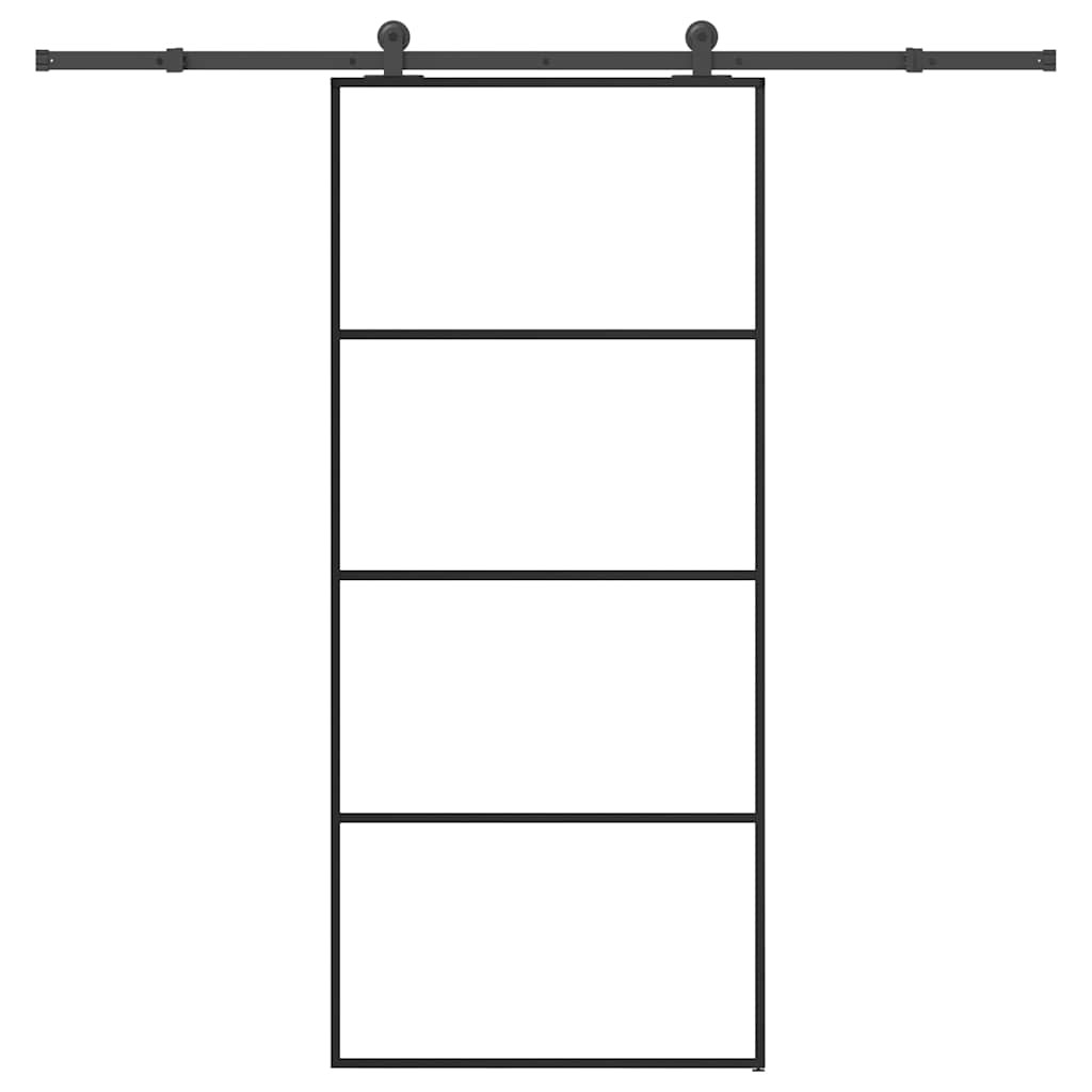 Schuifdeur met beslag 90x205 cm ESG-glas en aluminium is nu te koop bij PeponiXL, paradijselijk wonen!