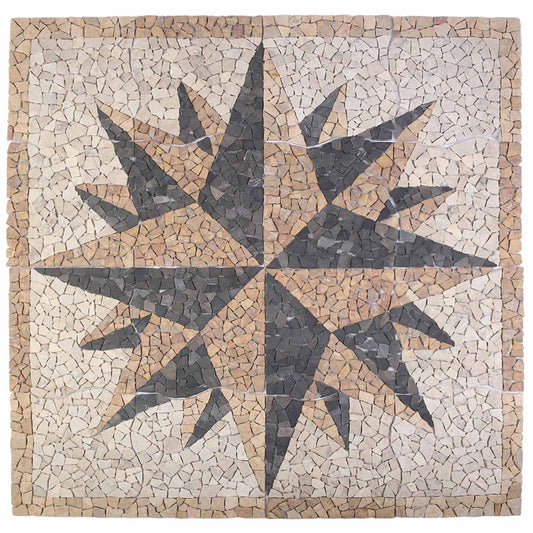Mosaic Tiles Wind Pattern Meerkleurig 120 x 120 cm Marmer is nu te koop bij PeponiXL, paradijselijk wonen!