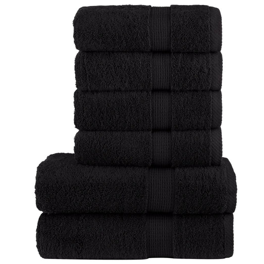 6-delige Handdoekenset SOLUND 600 g/m² zwart is nu te koop bij PeponiXL, paradijselijk wonen!