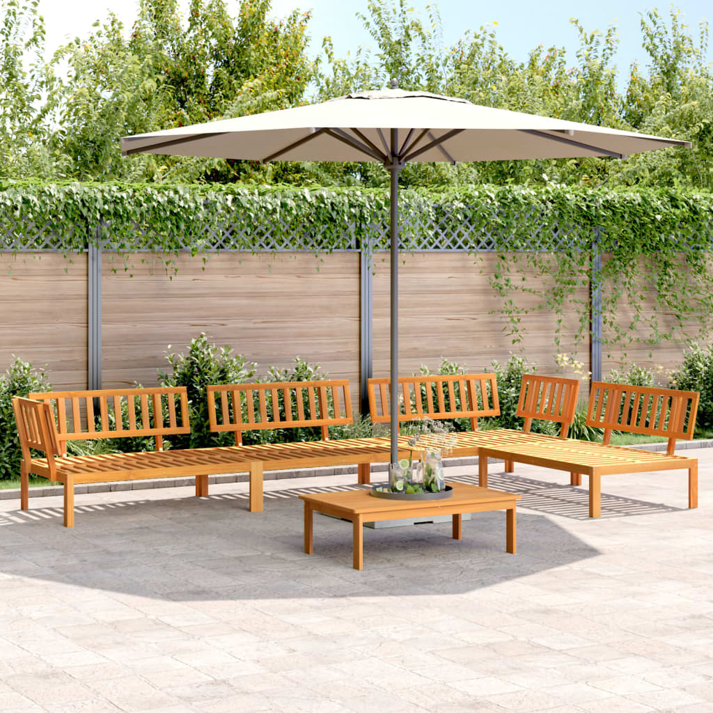 5-delige Loungeset pallet massief acaciahout is nu te koop bij PeponiXL, paradijselijk wonen!
