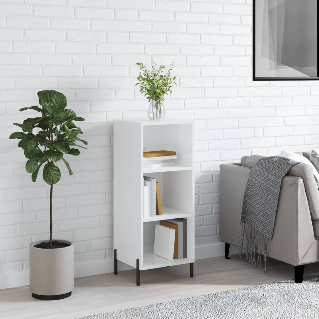 Dressoir 34,5x32,5x90 cm bewerkt hout hoogglans wit is nu te koop bij PeponiXL, paradijselijk wonen!