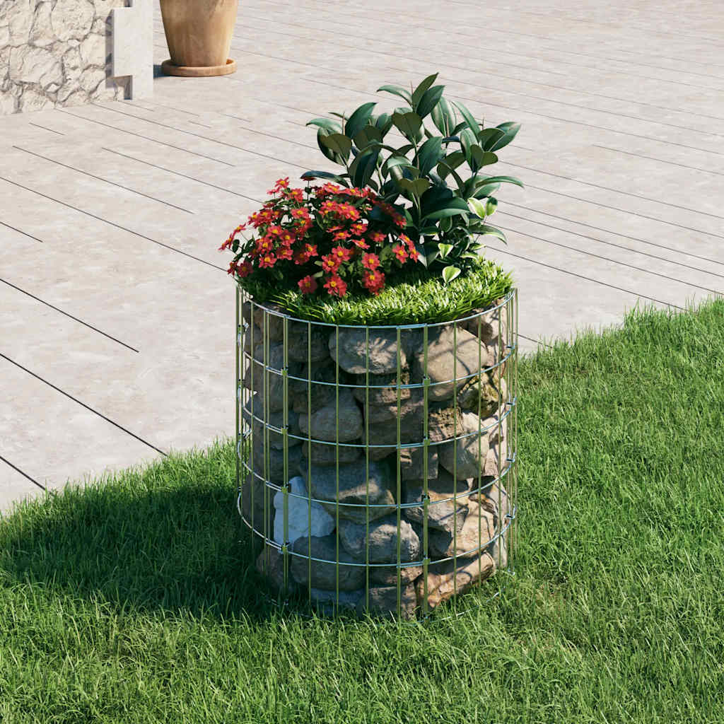 Gabion paal rond Ø50x50 cm gegalvaniseerd staal is nu te koop bij PeponiXL, paradijselijk wonen!