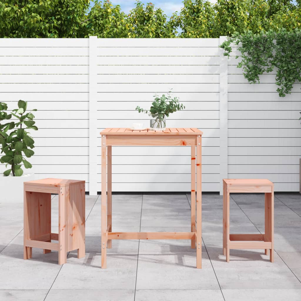 3-delige Tuinbarset massief douglashout is nu te koop bij PeponiXL, paradijselijk wonen!
