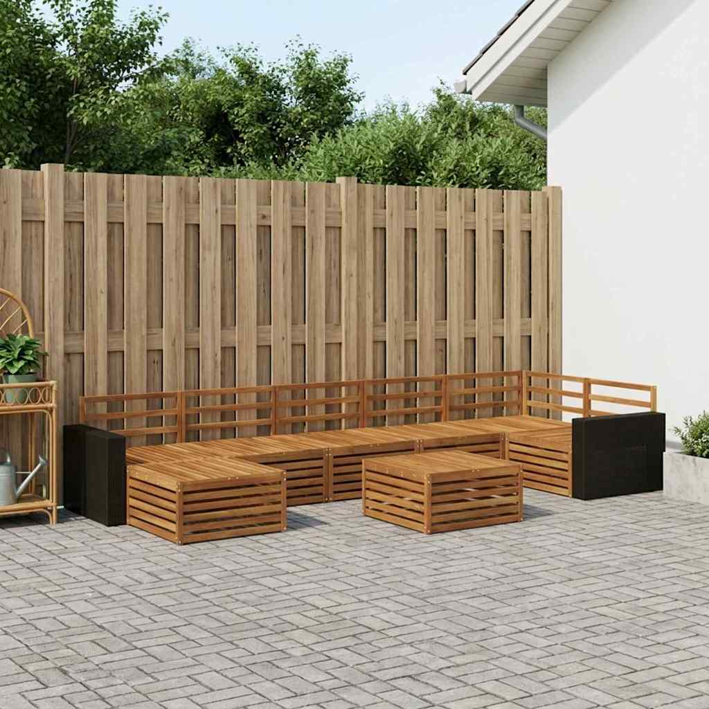 Buiten bankenset 8 pcs Naturel is nu te koop bij PeponiXL, paradijselijk wonen!