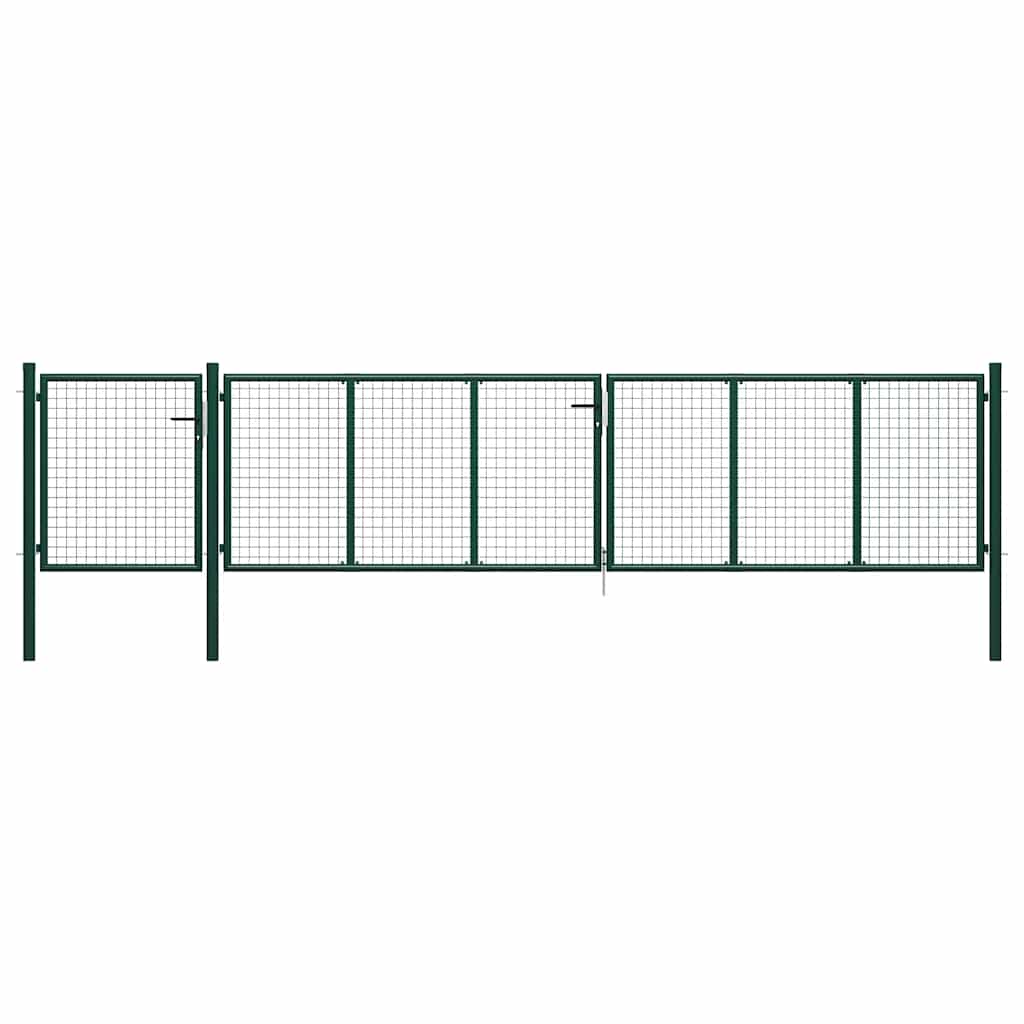 Tuinpoort staal 500x100 cm groen is nu te koop bij PeponiXL, paradijselijk wonen!