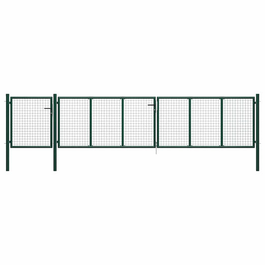 Tuinpoort staal 500x100 cm groen is nu te koop bij PeponiXL, paradijselijk wonen!