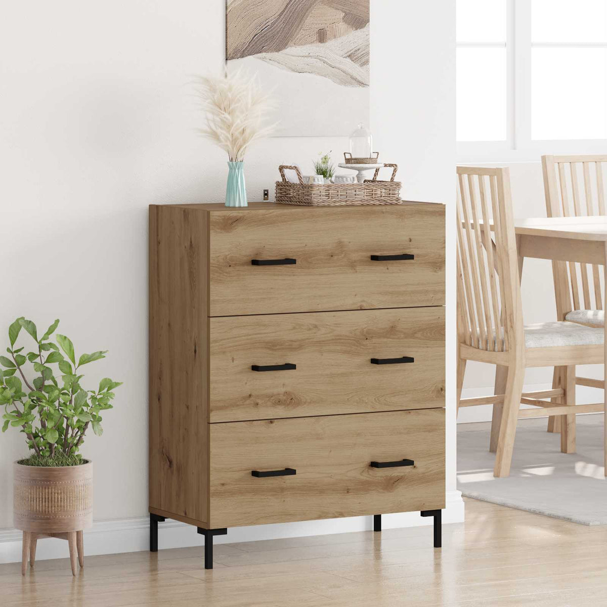 Dressoir Artisan Eiken 69,5 x 34 x 90 cm is nu te koop bij PeponiXL, paradijselijk wonen!