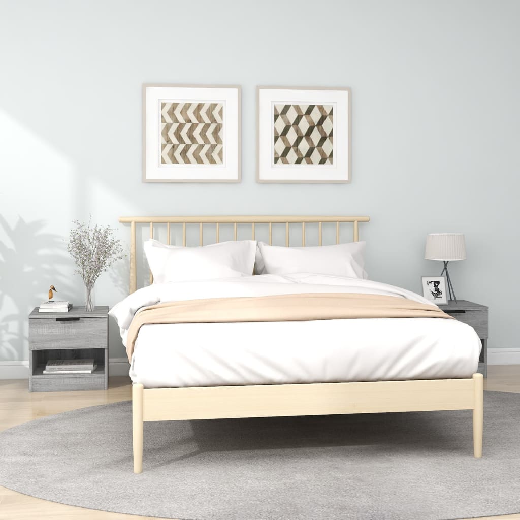 Nachtkastjes 2 st bewerkt hout grijs sonoma eikenkleurig is nu te koop bij PeponiXL, paradijselijk wonen!
