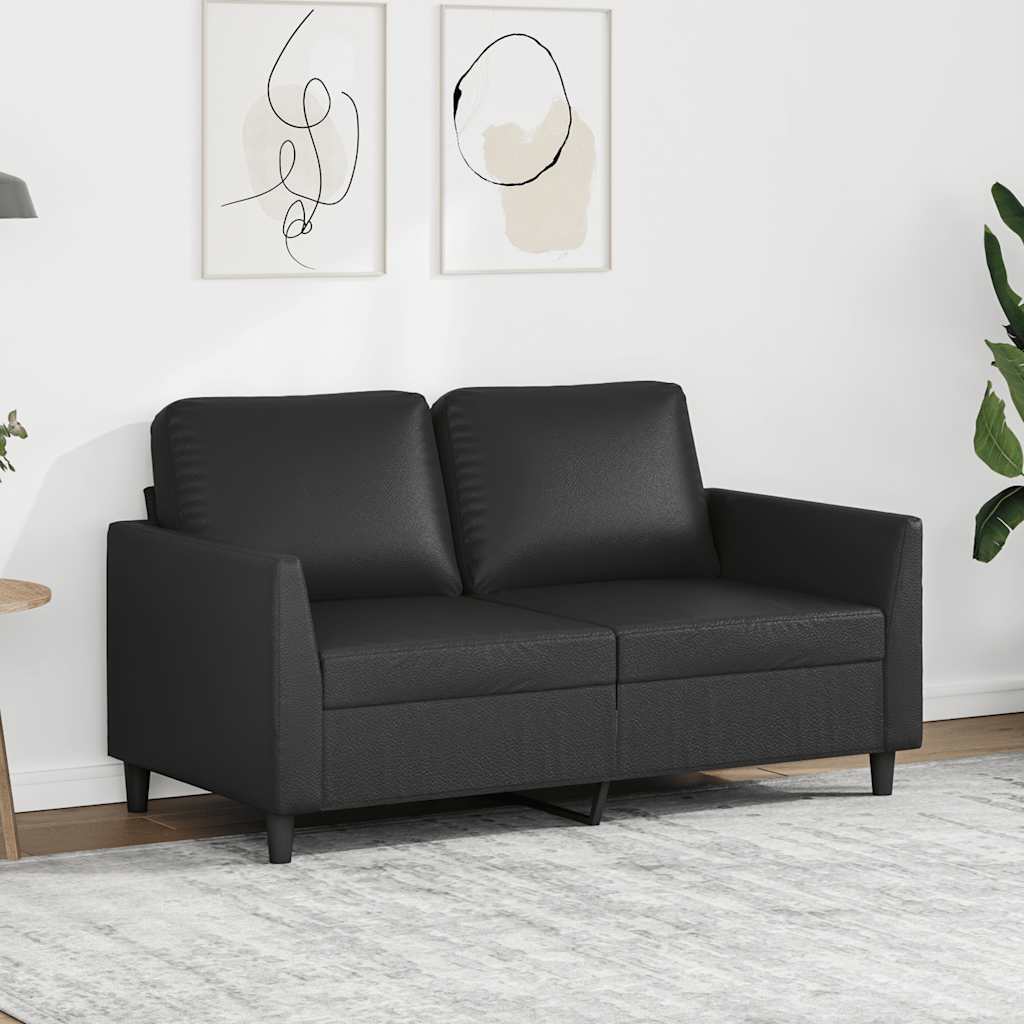 Tweezitsbank 120 cm kunstleer zwart is nu te koop bij PeponiXL, paradijselijk wonen!
