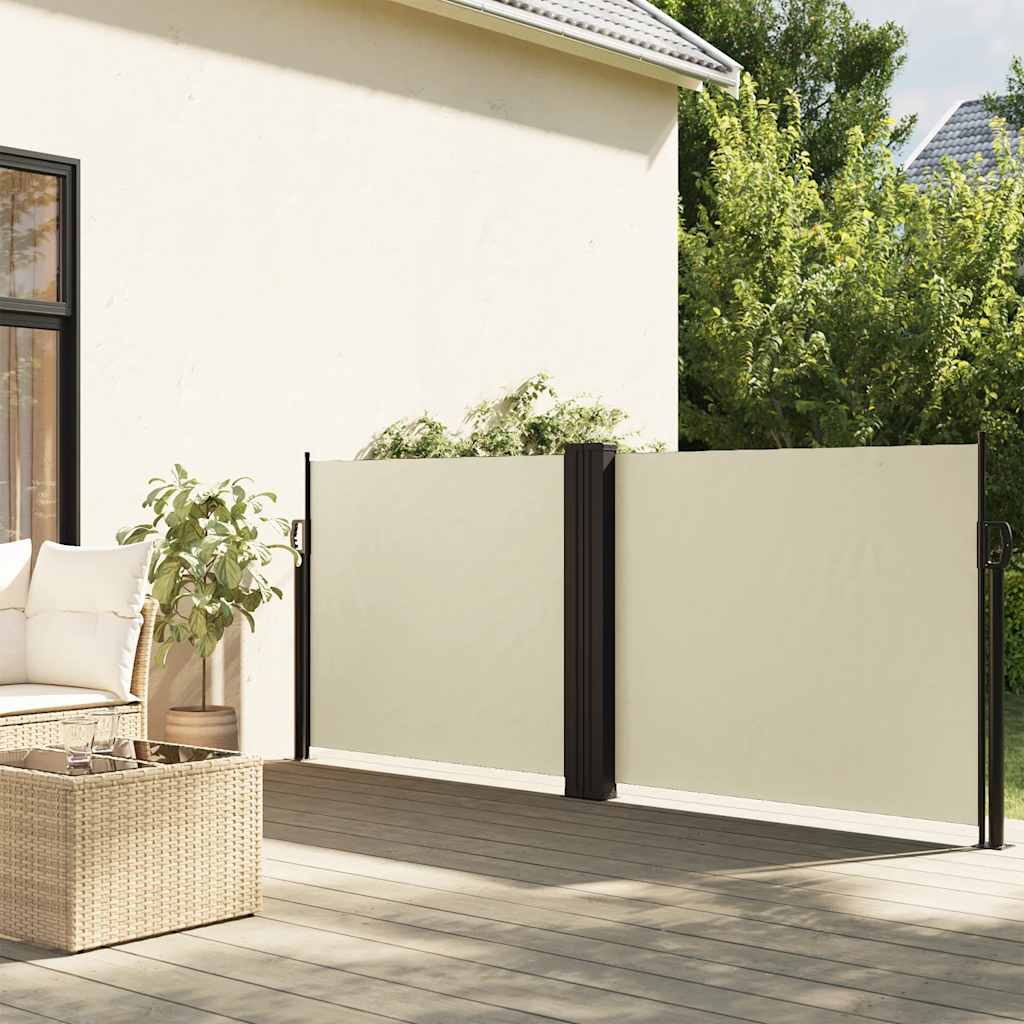 Windscherm uittrekbaar 120x600 cm crème is nu te koop bij PeponiXL, paradijselijk wonen!