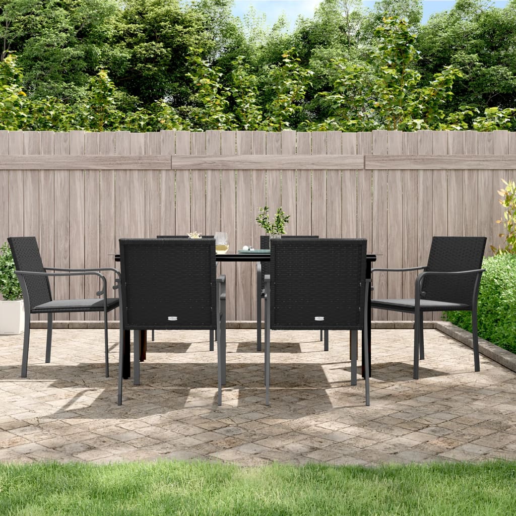 7-delige Tuinset met kussens poly rattan en staal is nu te koop bij PeponiXL, paradijselijk wonen!