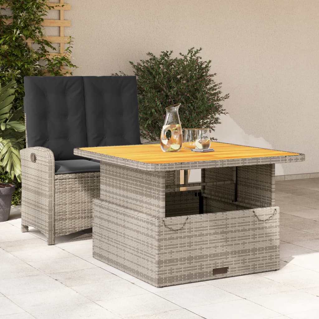 2-delige Tuinset met kussens poly rattan grijs is nu te koop bij PeponiXL, paradijselijk wonen!