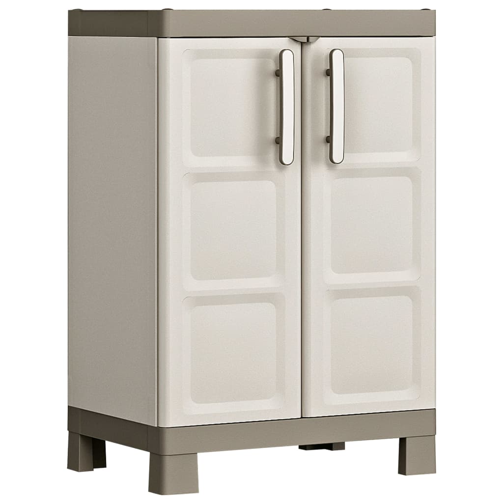 Opbergkast laag Excellence 97 cm beige en taupe is nu te koop bij PeponiXL, paradijselijk wonen!