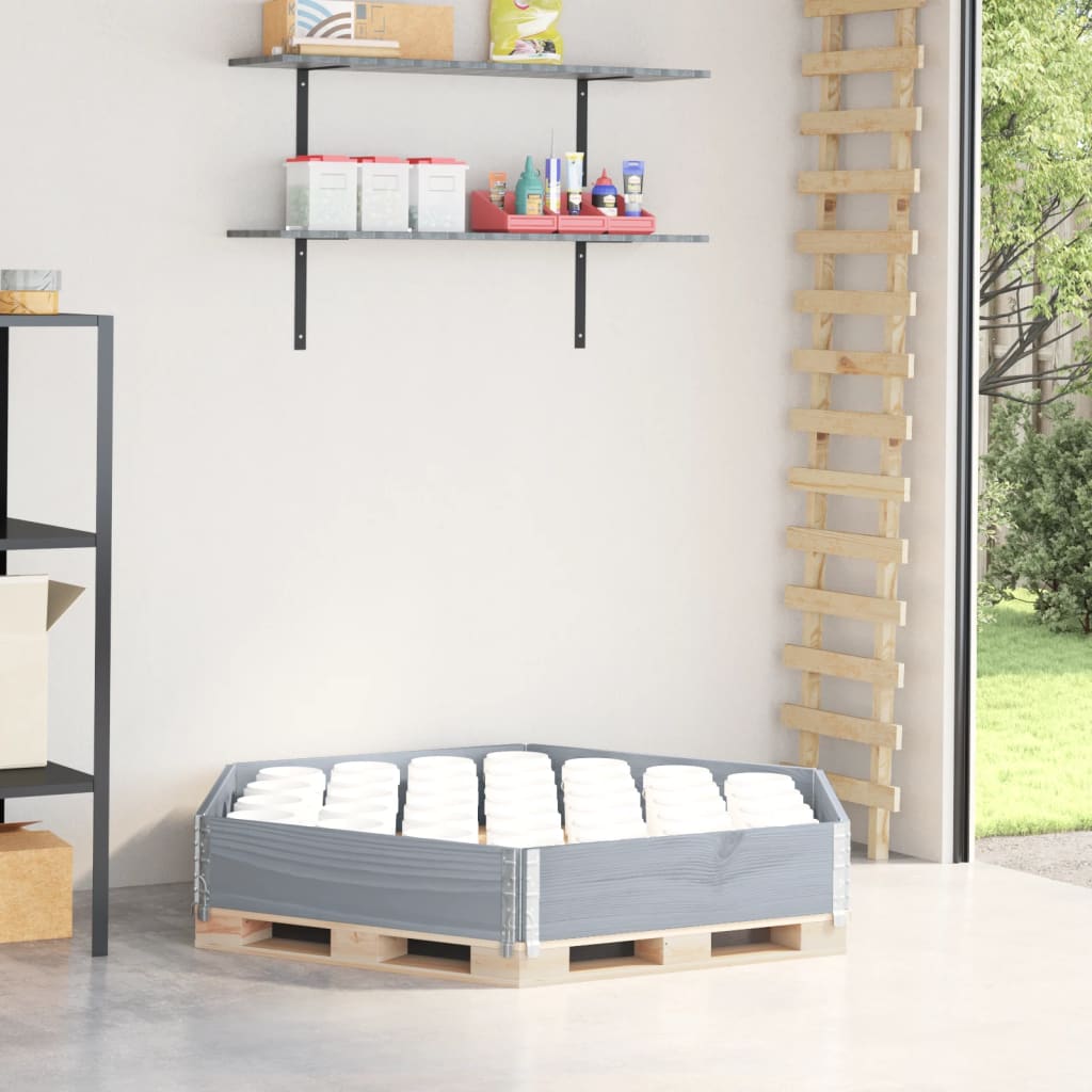Verhoogde plantenbak zeshoekig 160x160 cm grenenhout grijs is nu te koop bij PeponiXL, paradijselijk wonen!