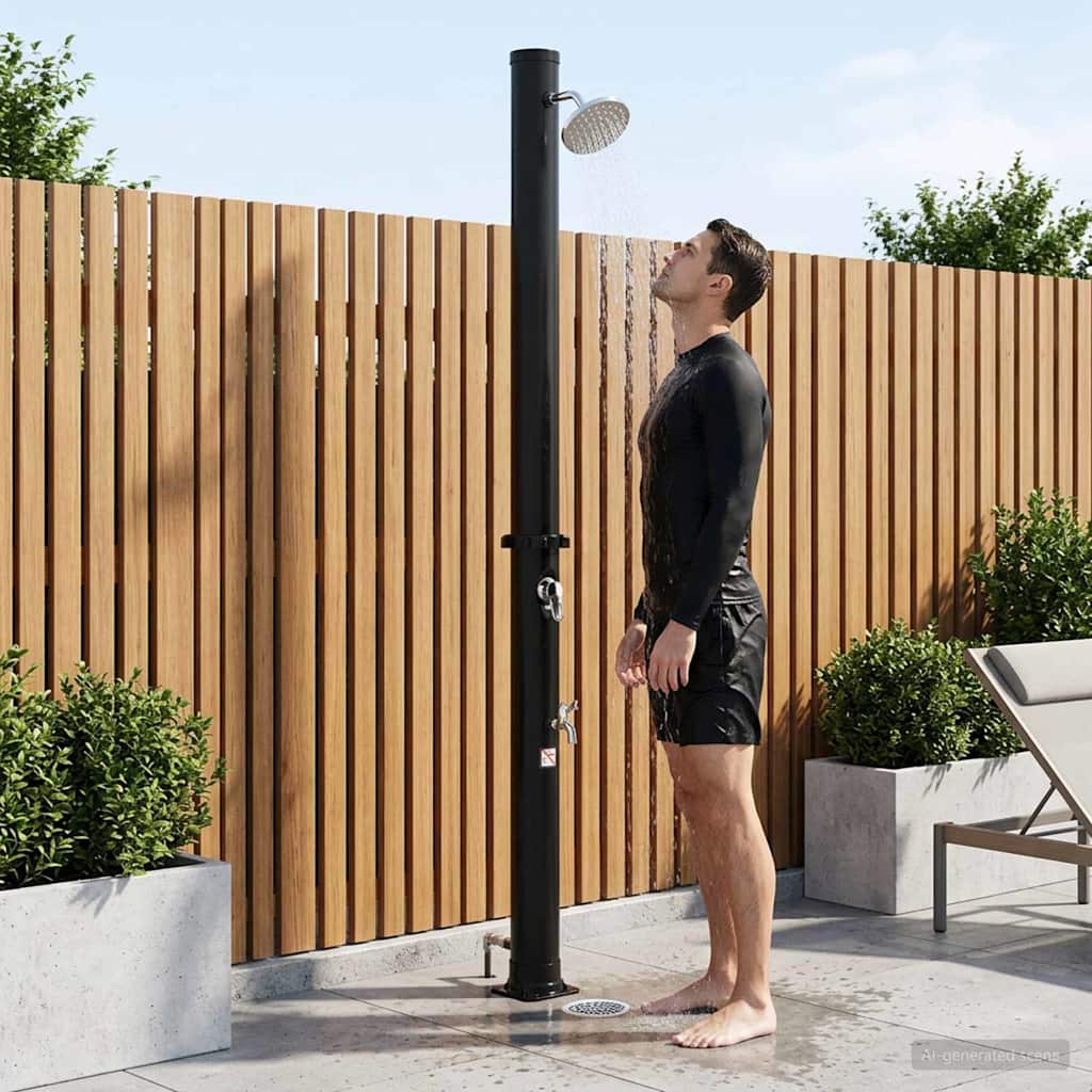 Zonne-douche met douchekop en kraan PVC, ABS, Zinklegering is nu te koop bij PeponiXL, paradijselijk wonen!
