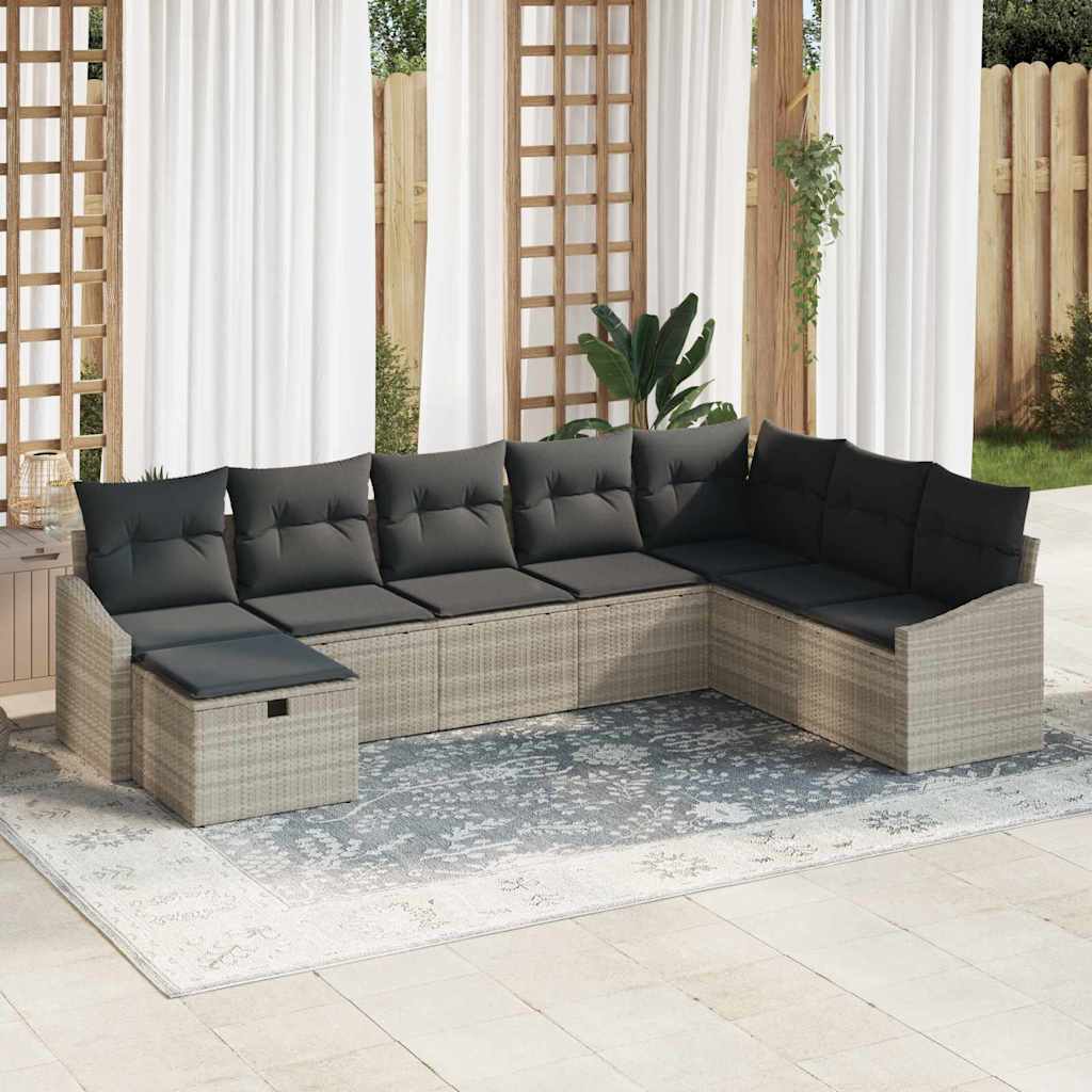 Bankstel 9 st poly rattan is nu te koop bij PeponiXL, paradijselijk wonen!