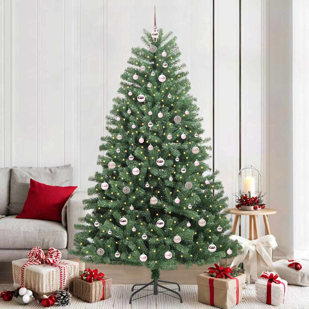 Kunstmatige Inklapbare Kerstboom Groen 210 cm PVC en Metaal is nu te koop bij PeponiXL, paradijselijk wonen!