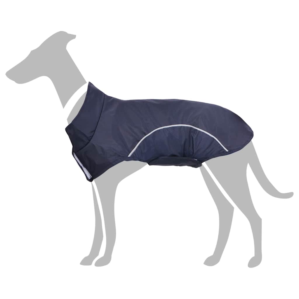 Hondenregenjas met reflecterende strips polyester blauw XS is nu te koop bij PeponiXL, paradijselijk wonen!