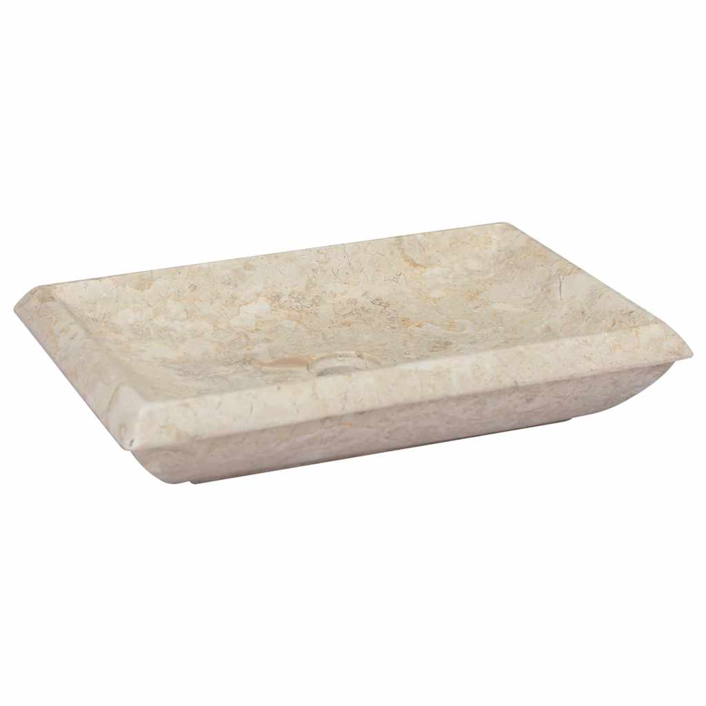 Gootsteen 50x35x10 cm marmer crèmekleurig is nu te koop bij PeponiXL, paradijselijk wonen!