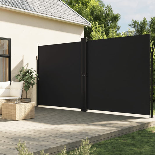Windscherm uittrekbaar 200x600 cm zwart is nu te koop bij PeponiXL, paradijselijk wonen!
