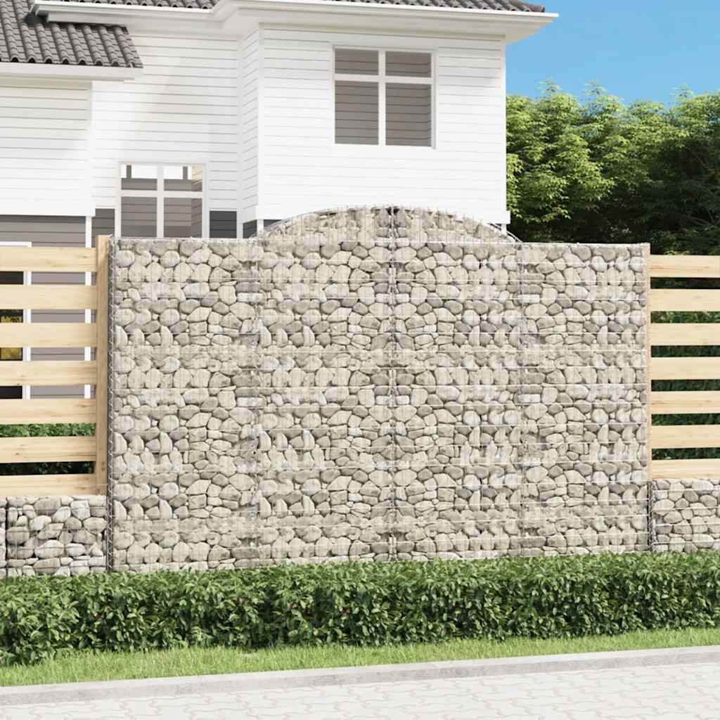 Schanskorven 12 st gewelfd 300x50x200/220 cm ijzer is nu te koop bij PeponiXL, paradijselijk wonen!