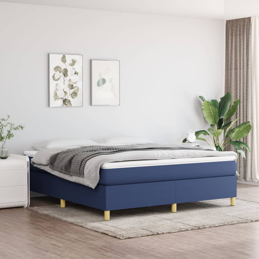 Boxspring met matras stof blauw 180x200 cm is nu te koop bij PeponiXL, paradijselijk wonen!