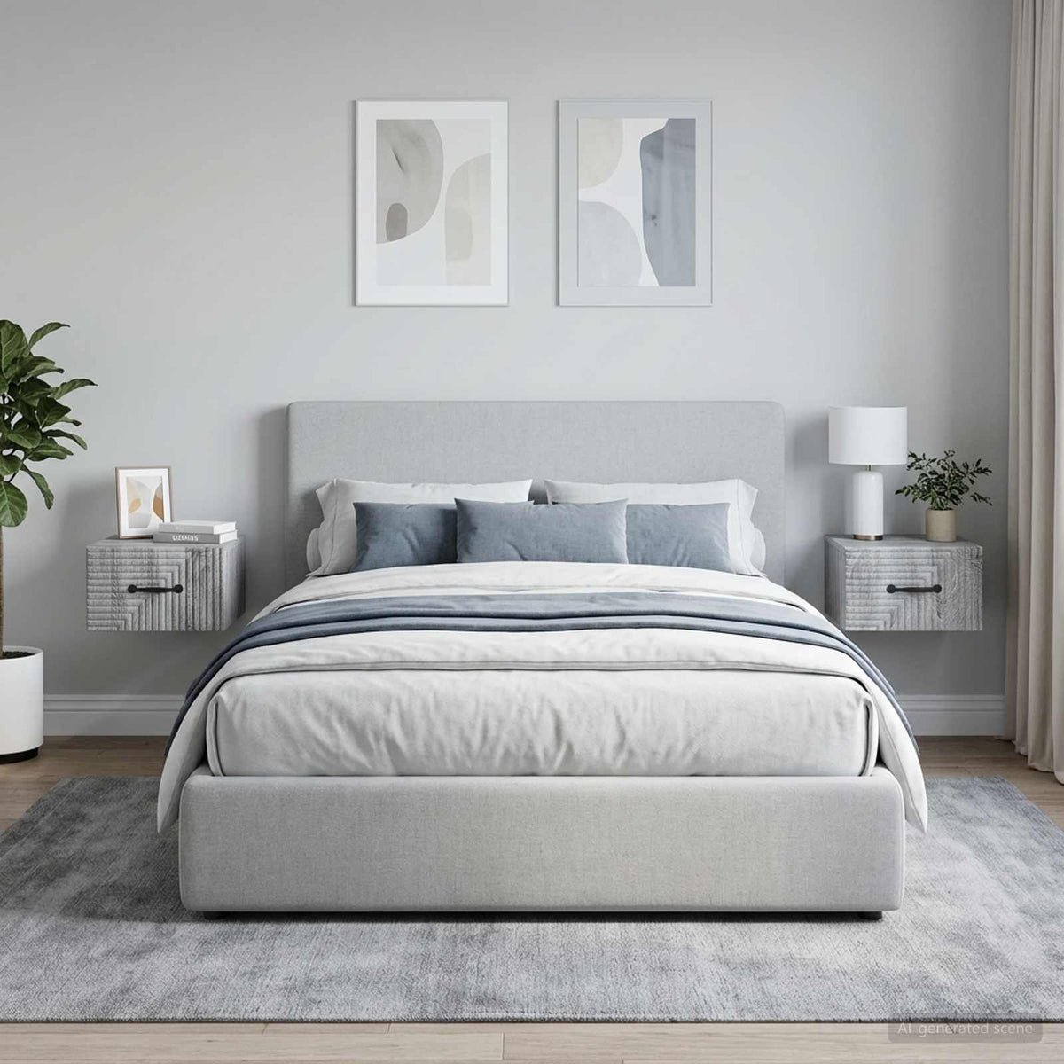 Wandbeugel Bedkast 2 pcs Grijs sonoma 34,5 x 33 x 20 cm is nu te koop bij PeponiXL, paradijselijk wonen!