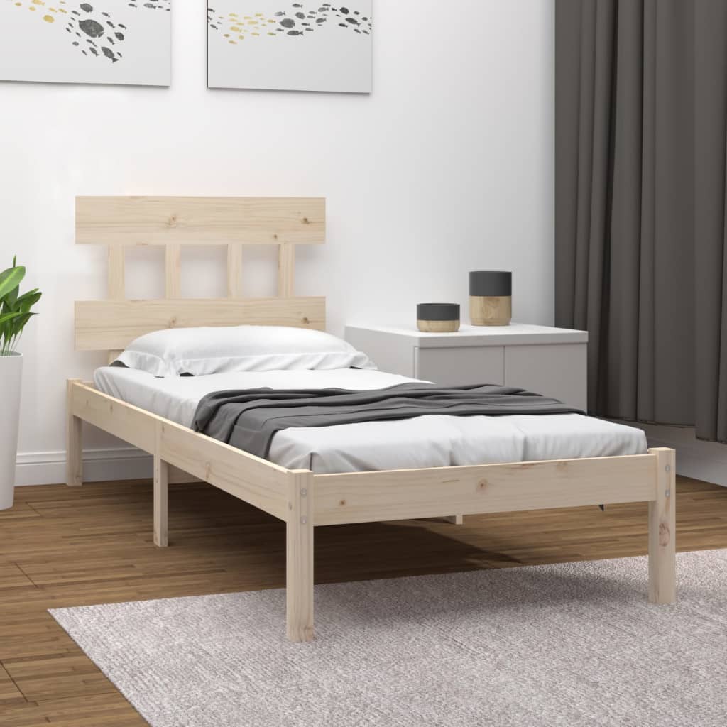 Bedframe massief hout 90x200 cm is nu te koop bij PeponiXL, paradijselijk wonen!