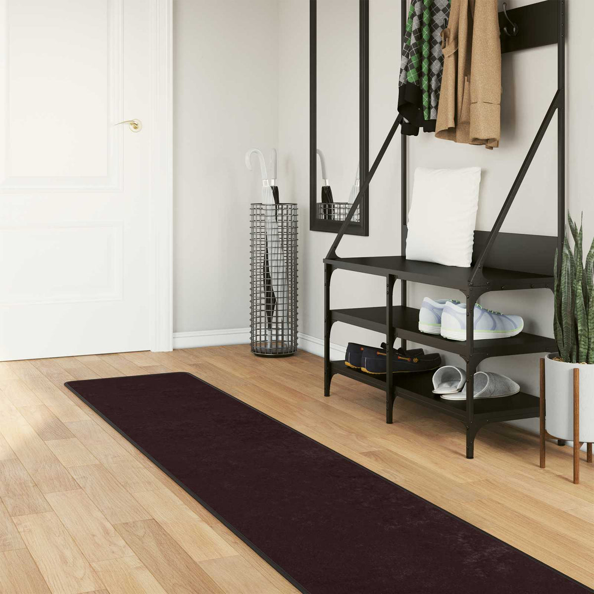 Vloerkleedloper MARSA Antraciet 50 x 450 cm Polyester en PVC is nu te koop bij PeponiXL, paradijselijk wonen!