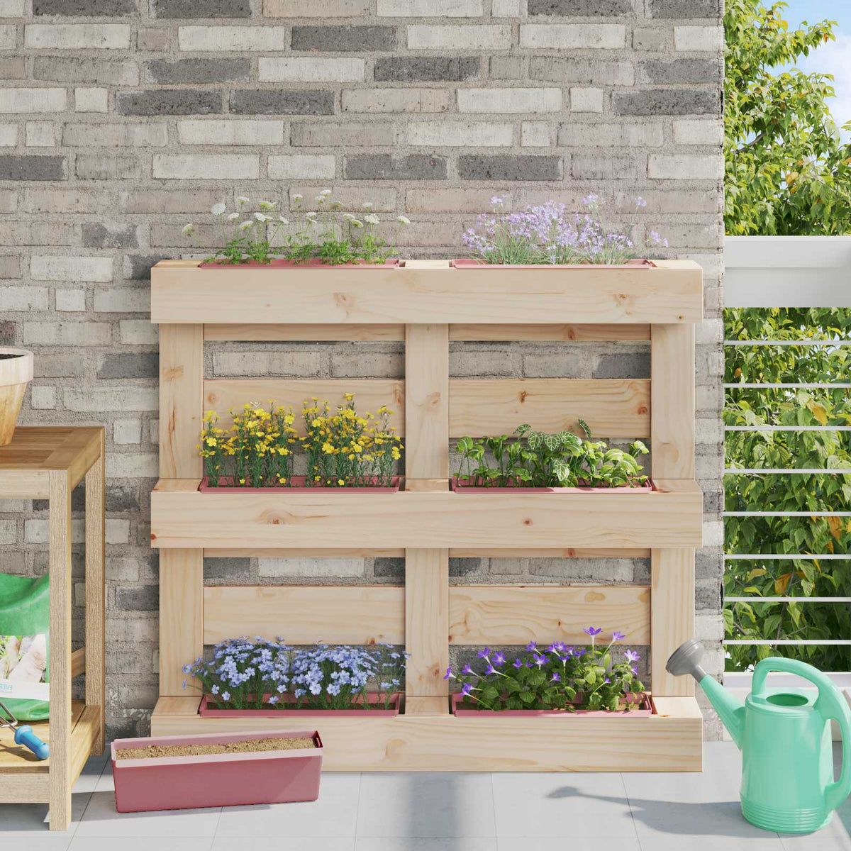 Bloembakken voor Euro-pallets 12 pcs Bruin 36,5 x 14 x 9,5 cm is nu te koop bij PeponiXL, paradijselijk wonen!