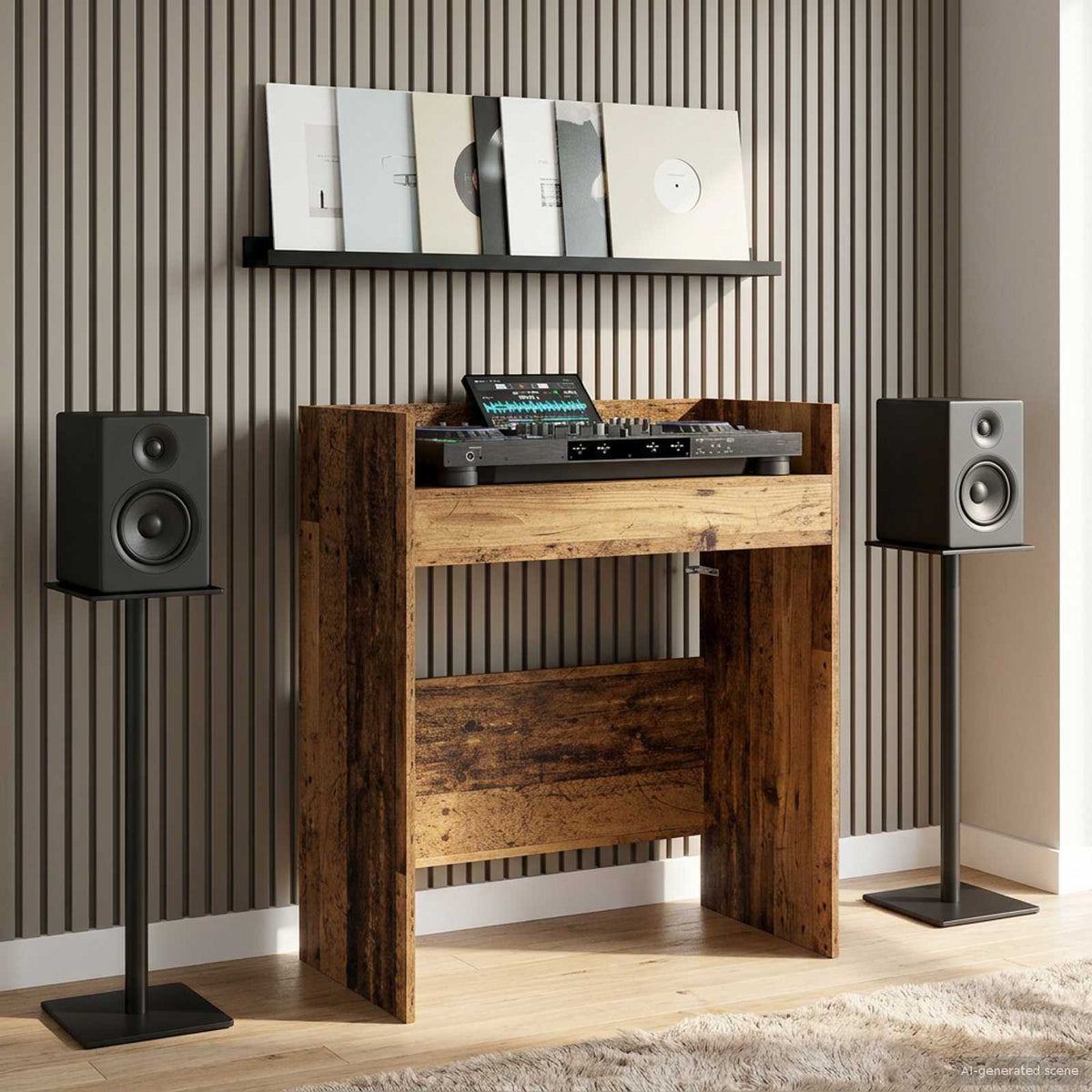 DJ Tafel Oud hout 82 x 45 x 102 cm Bewerkt hout is nu te koop bij PeponiXL, paradijselijk wonen!