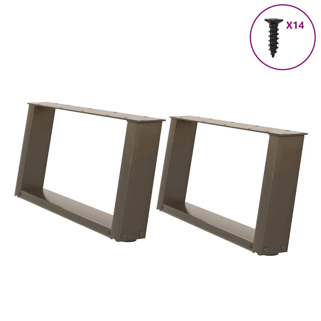 Salontafelpoten 2 st U-vormig 70x(30-31) cm staal naturel is nu te koop bij PeponiXL, paradijselijk wonen!